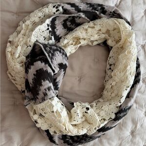 Anthropologie Lace and Patterned Women's Infinity Scarf